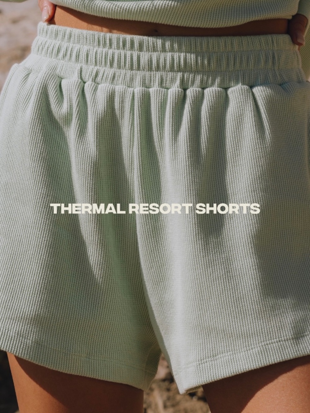 Daily Drills Women's 'Thermal Resort Short' Waffle Bottoms in 'Mint'